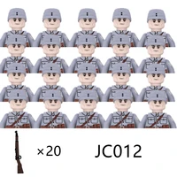 wwii police series jc008 012 building blocks military figures gun weapons accessories moc bricks doll assembled children toys