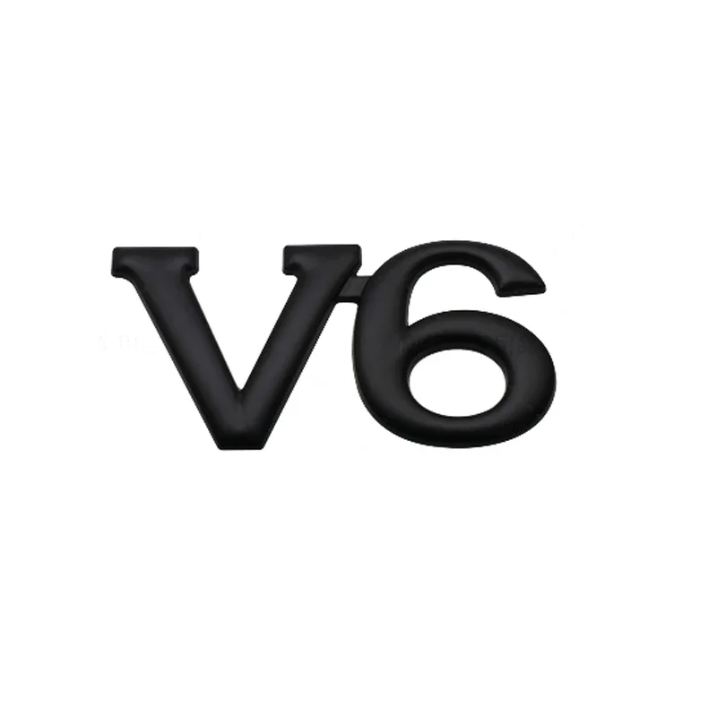 Универсальная эмблема автомобиля V6 V8 наклейка на задний багажник для Audi KIA Mazda
