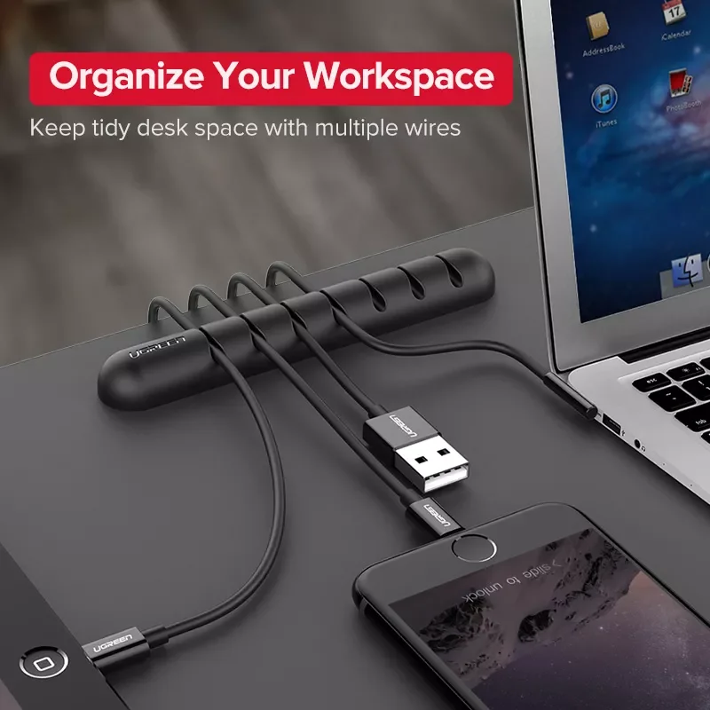 

Cable Organizer Silicone USB Cable Winder Flexible Cable Management Clips For Mouse Headphone Earphone Cable Holder