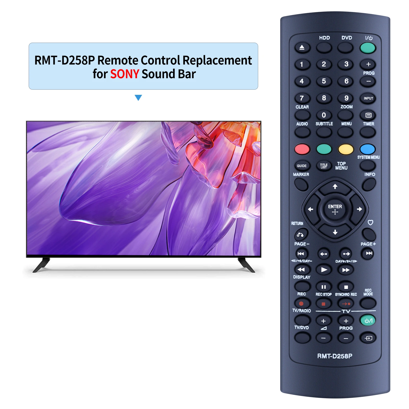 RMT-D258P RMTD258P Пульт дистанционного управления для Sony HDD DVD-плеера Рекордер RDR-DC90 RDR-DC100