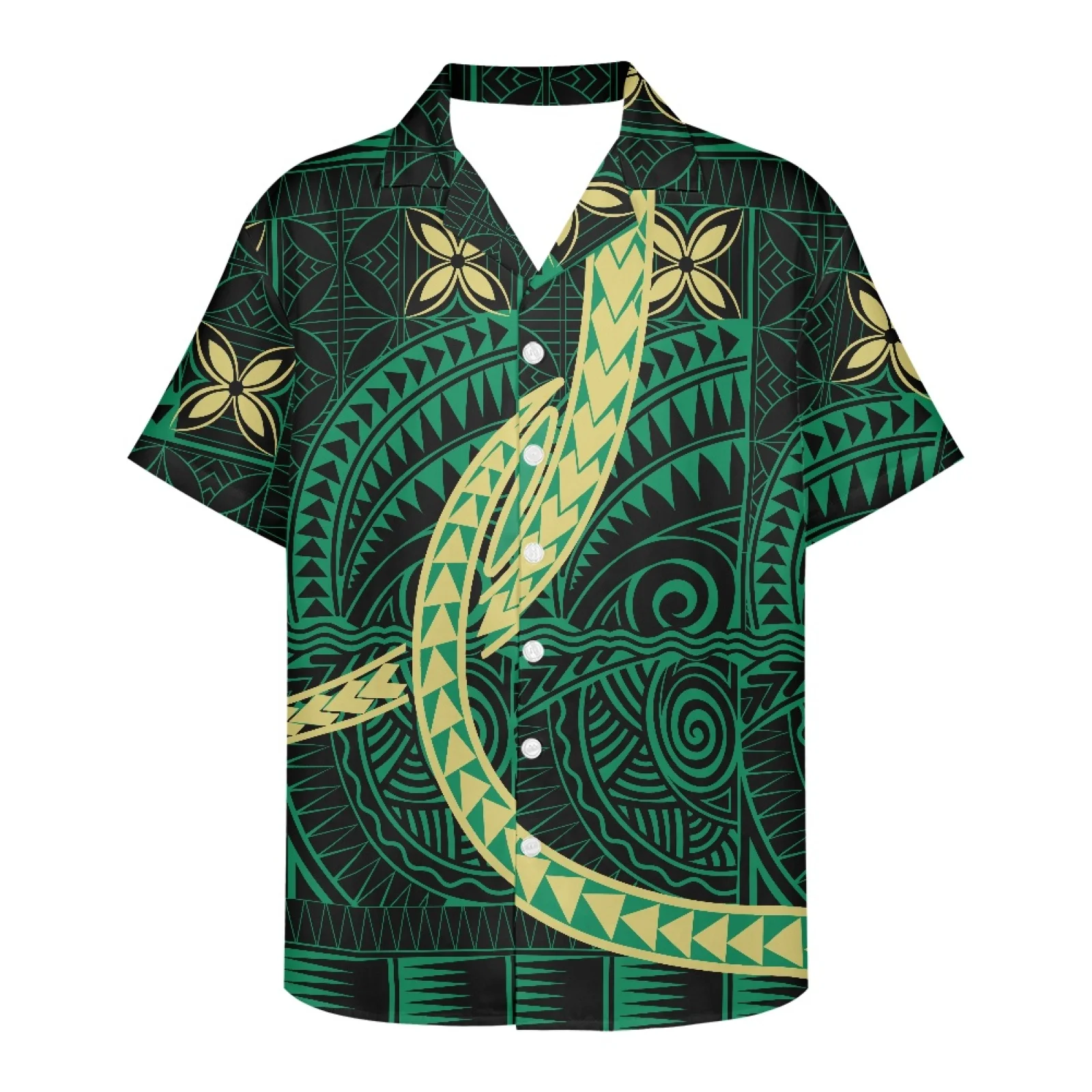 

Полинезийские племенные тату-принты понпей тотем, свободные Дышащие Модные крутые Гавайские рубашки, пляжные женские топы, летняя одежда