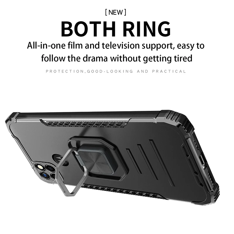 shockproof magnetic ring phone case for motorola g100 g60 g10 g9 play car bracket protective cover for moto g stylus g power e7 free global shipping
