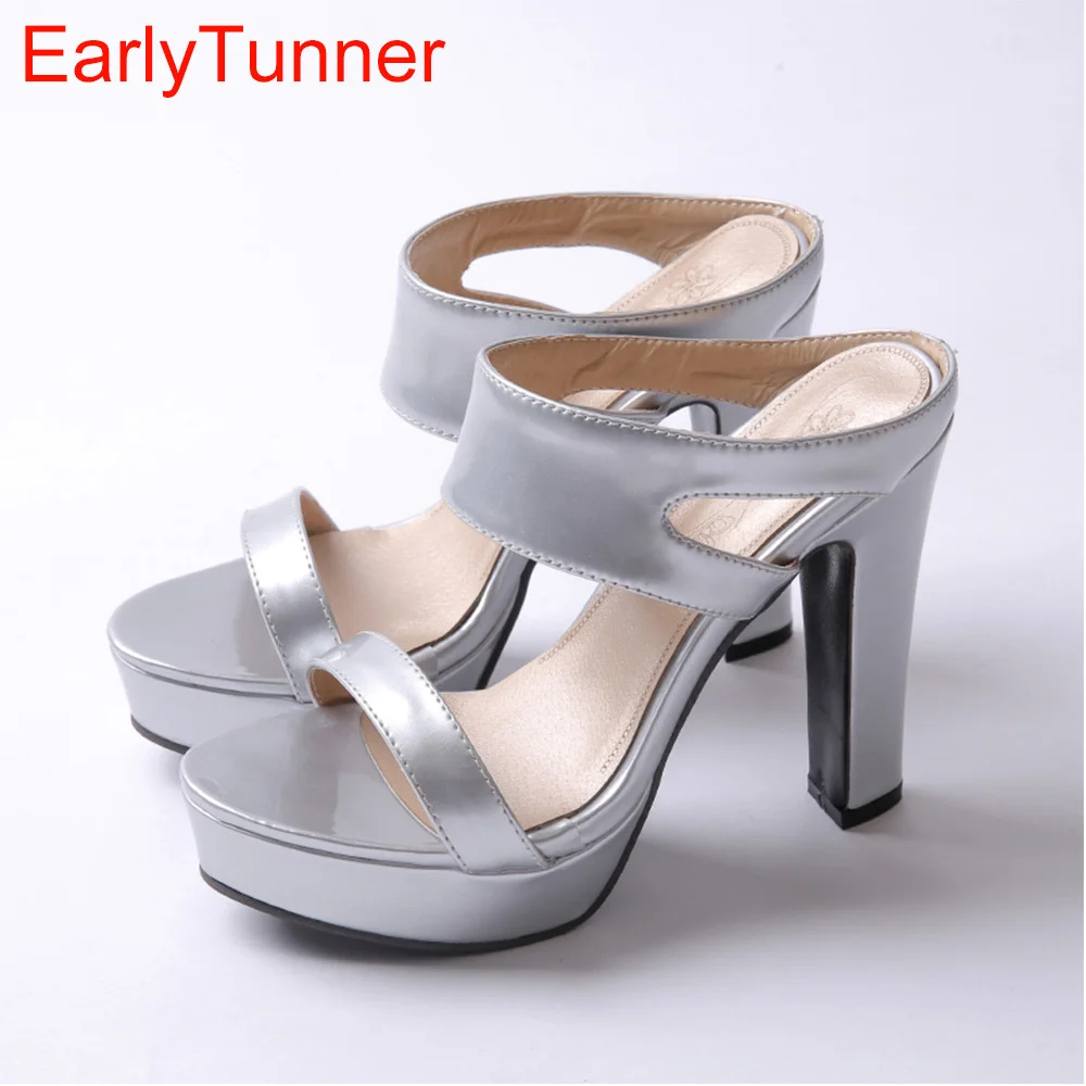 

Женские босоножки на высоком каблуке, серебристые, розовые или зеленые повседневные сандалии с ремешком на пятке, большие размеры 10, 31, 43, EBS07