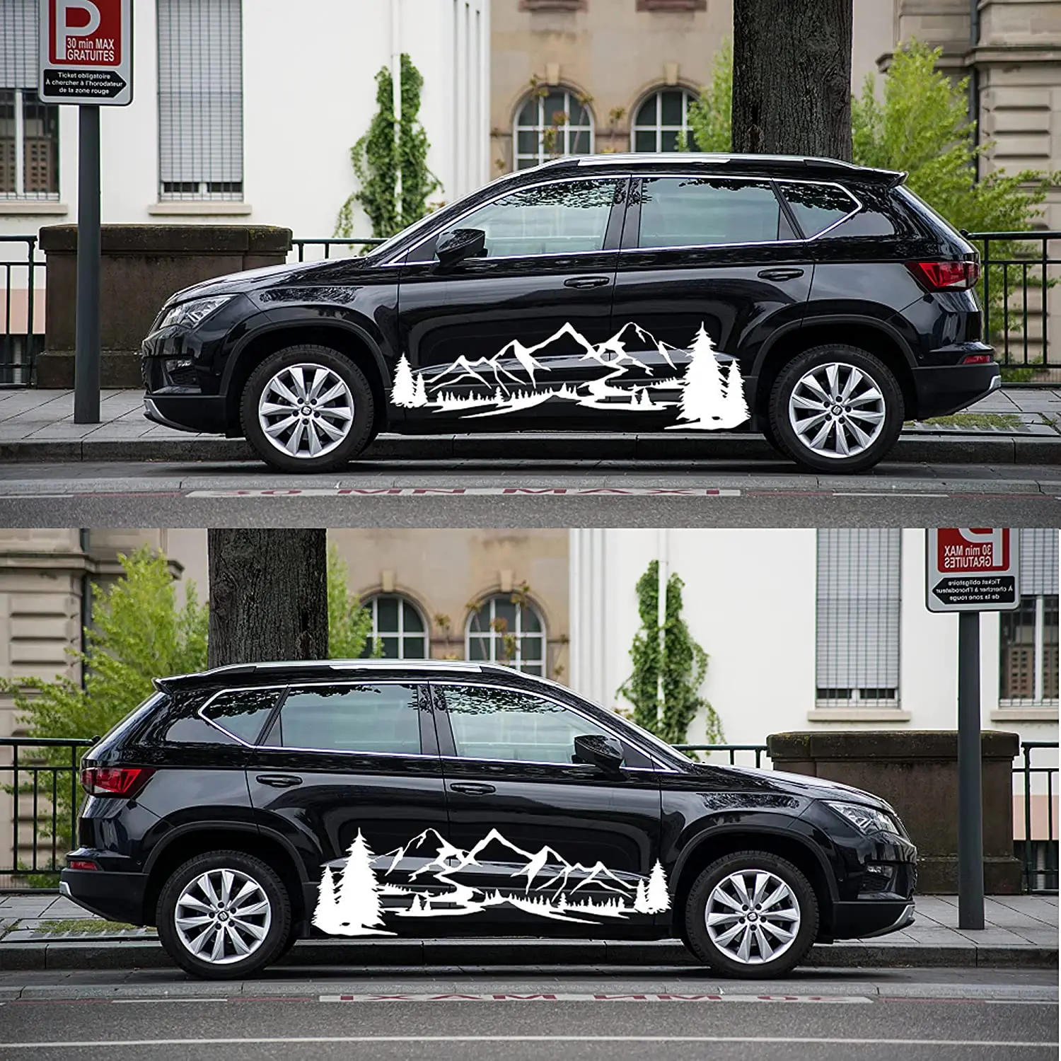 

Большие автомобильные наклейки Fochutech, мужские и женские наклейки на горный велосипед, виниловые наклейки на дерево, Длинные наклейки на две...
