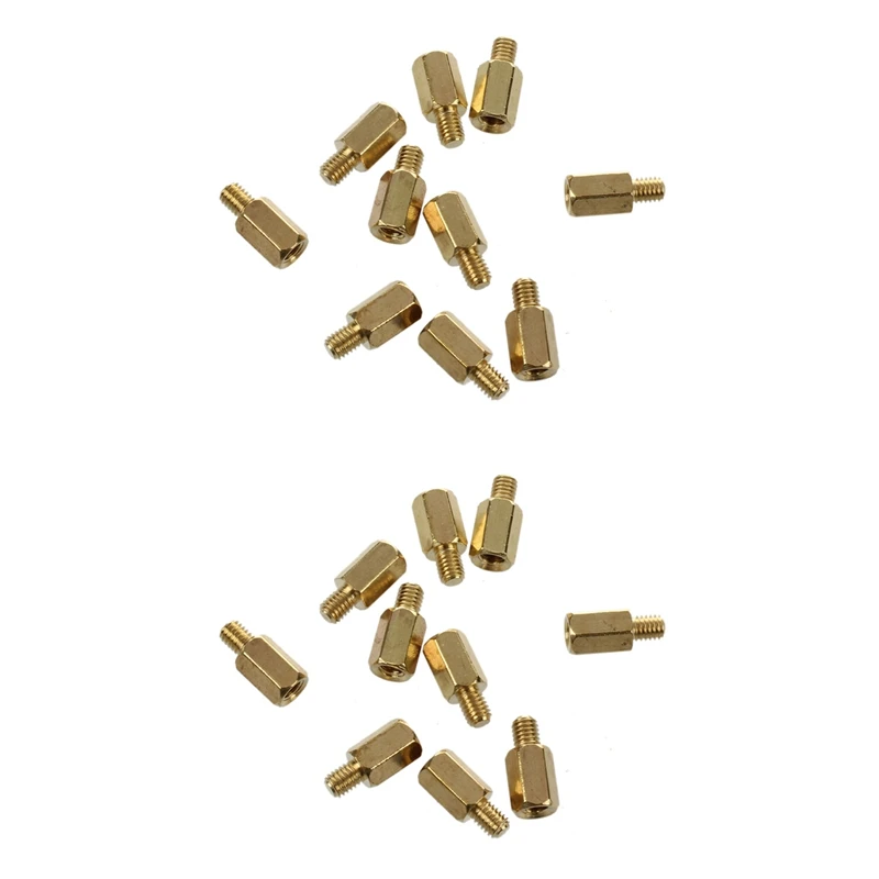 

20 Pcs PC PCB Motherboard Brass Standoff Hexagonal Spacer M3 7+4Mm