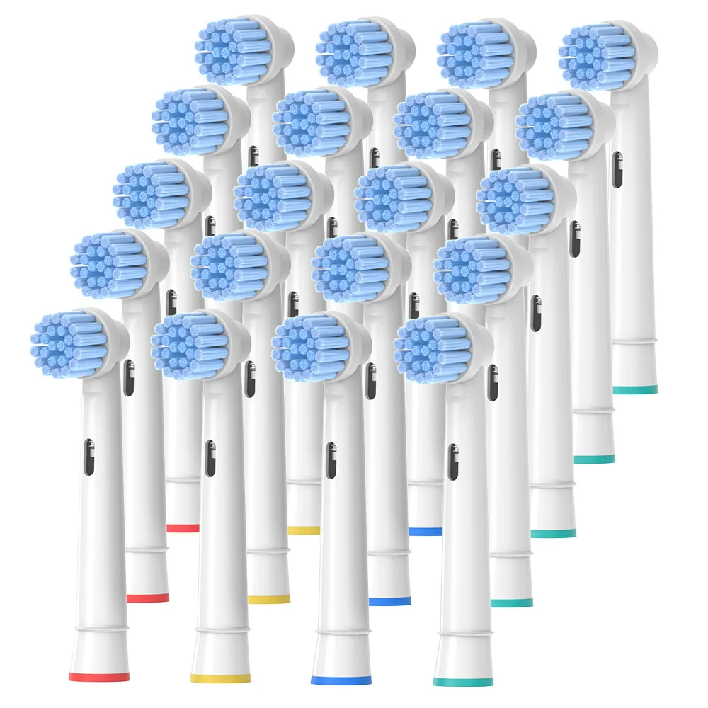 

20 Pcs Electric Toothbrush Heads Professional Compatible with Oral-B Braun - Replacement Heads Refill Pro 500/1000/1500/3000/375