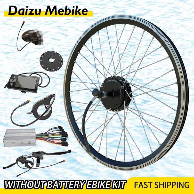 

Dual motor electric bike Kit 48V 350W Ebike Conversion Kit for 26inch Front Wheel Brushless Hub Motor Ebike Kit Waterproof