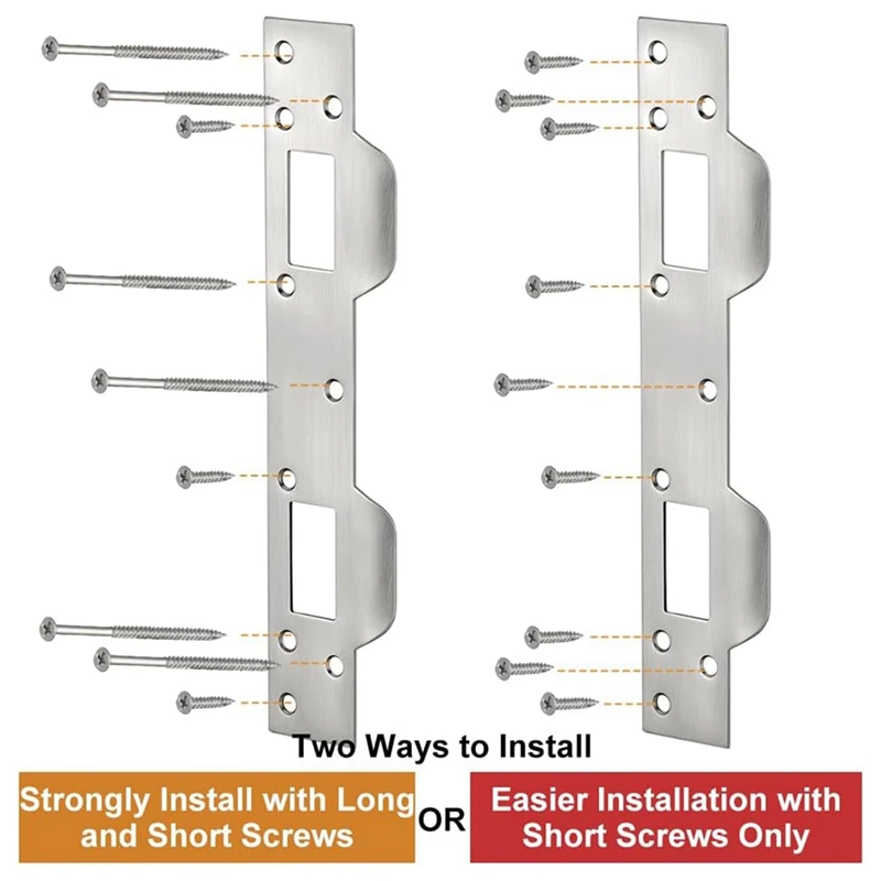 Дверная Ударная пластина с двойными отверстиями сверхпрочная армированная