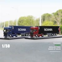 150 scale model scania europen heavy tractor container van truck vehicle semi trailer metal diecast toys collection display