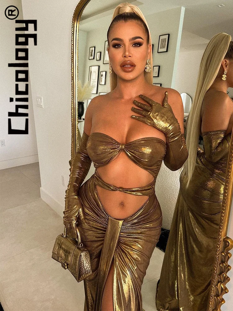 

Chicology сексуальное платье без бретелек с вырезами перчатки облегающее платье макси длинное платье Вечерние Клубное Вечерние вечернее фести...