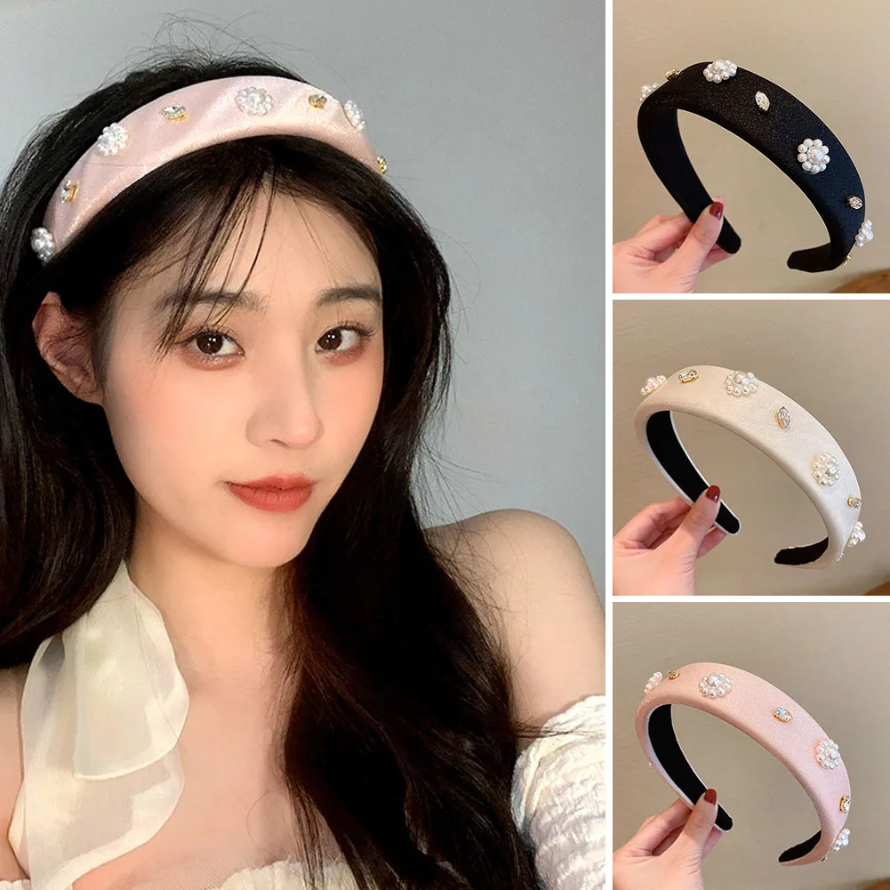 

2022 Pearl Flower Hair Band Women Beautiful Elegant Headband Girls Princess Hairband Headwear For Girls Hair Accessories