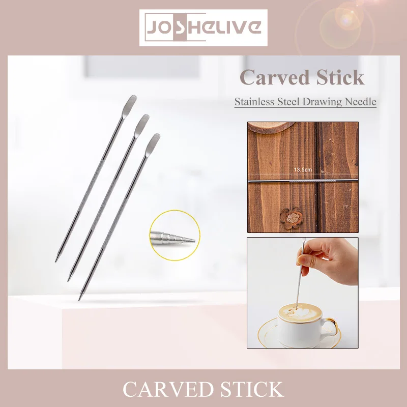 

1pc Barista Cappuccino Espresso Coffee Decorating Latte Art Pen Tamper Needle Creative High Quality Fancy Coffee Stick Tools