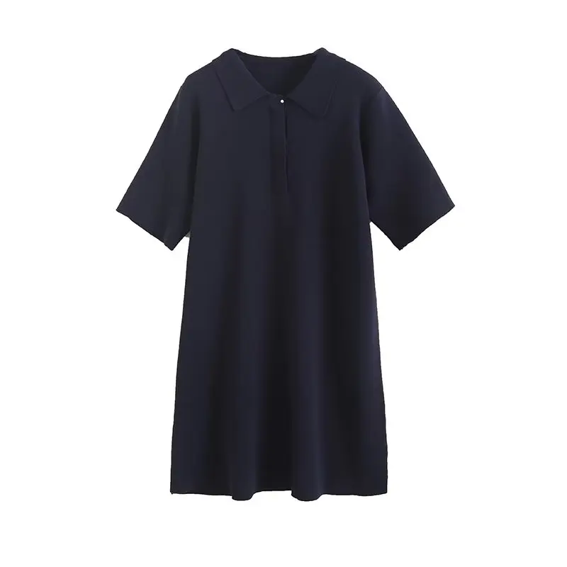 

CO Women's 2023 Chic Fashion Casual Joker Polo Shirt Style Your Dress Retro Lapel Short Sleeve Female Dress Vestidos Mujer