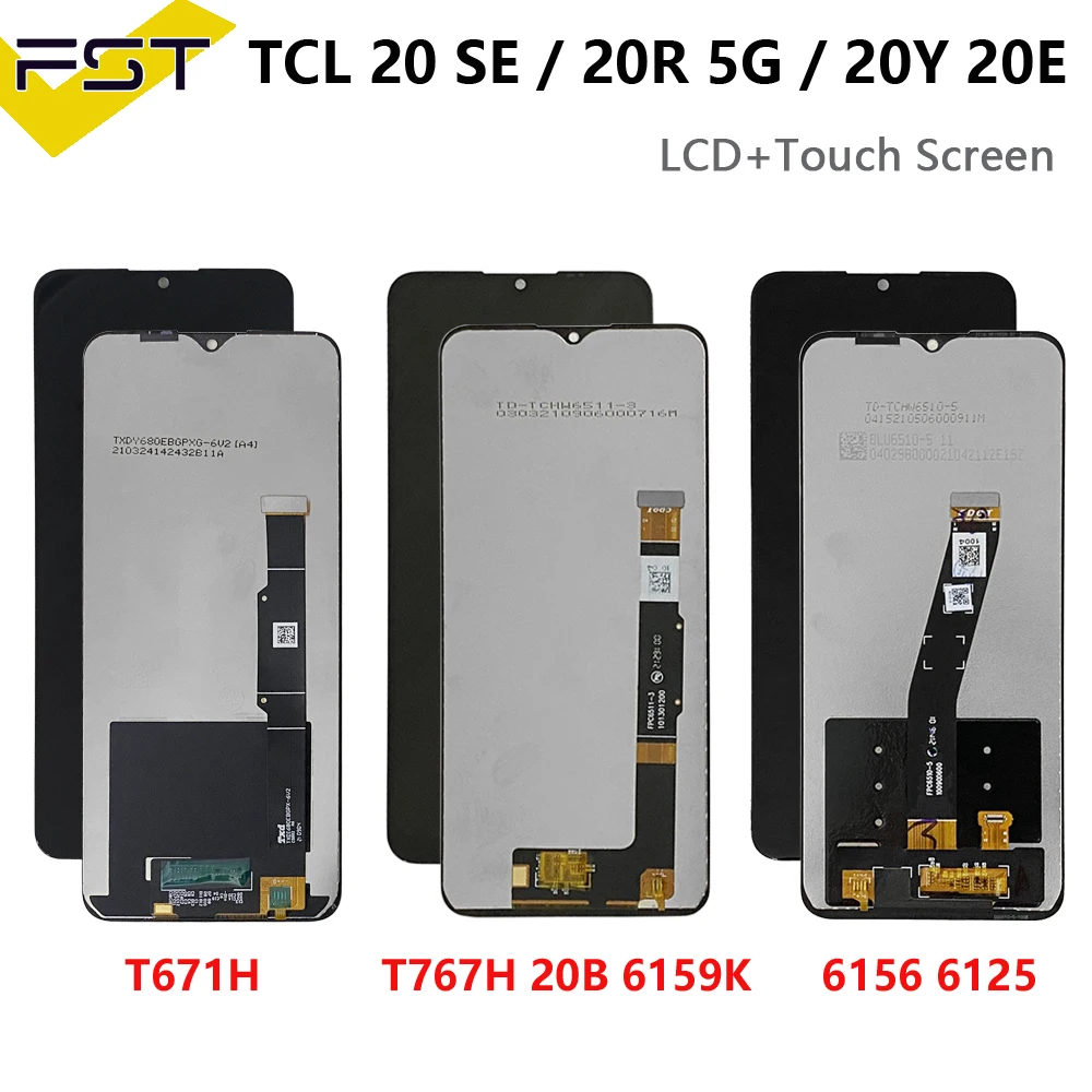 ЖК-дисплей для TCL 20 SE LCD T671H, ЖК-дисплей, сенсорный экран, дигитайзер для TCL 20L 20R LCD TCL 20L + Plus LCD TCL 20Y 20E TCL 20 5G T781