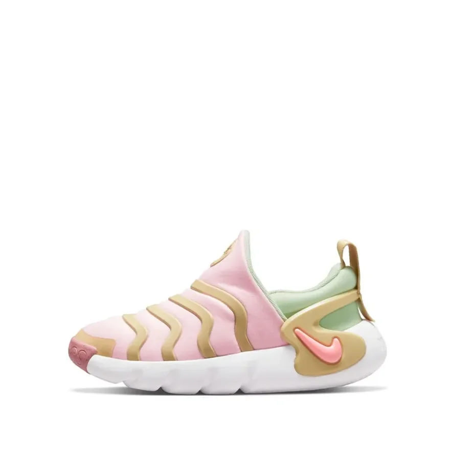 Износостойкая детская повседневная обувь Nike Dynamo Go розовая зеленая для детей