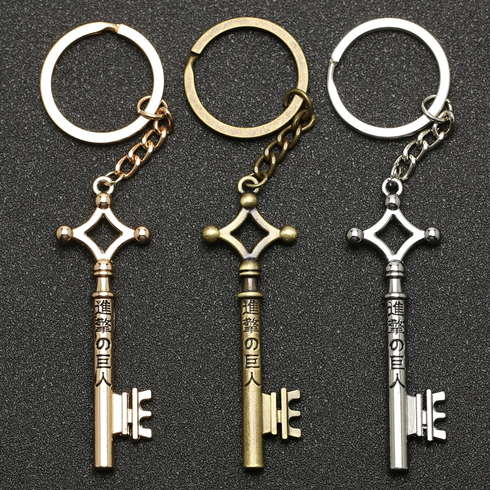 

Anime Attack On Titan Keychain Eren Key Shingeki No Kyojin Chain Jewelry Men Cosplay Car keychains Metal Unisex Pendant Trendy