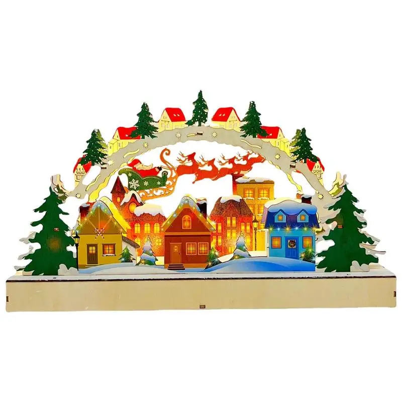 

Рождественская сцена деревня освещенные рождественские деревянные украшения Винтажные освещенные рождественские деревенские дома деревенские фермерские деревни