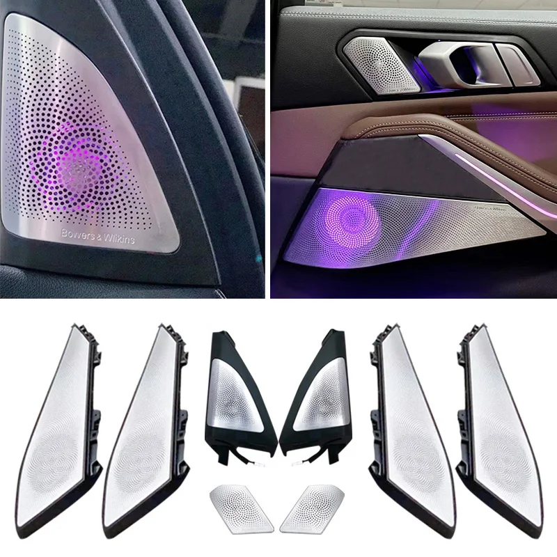 

LED Audio Cover For BW G05 X5 G07 X7 Series Front Rear Door Glow Tweeter Luminous Speaker Cover Night Lighting shine Speaker