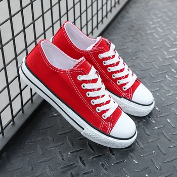 Student Shoes Women Vulcanized Shoes Sneakers Ladies Lace-up Casual Shoes Breathable Walking Canvas Shoes Zapatos Mujer Big Size 2