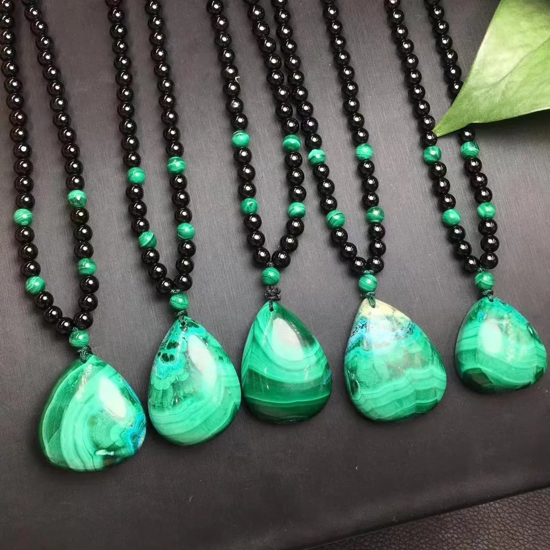 Цепочка Из Натурального Кристалла хризоколла диаметром от 25 до 30 мм исцеляющая