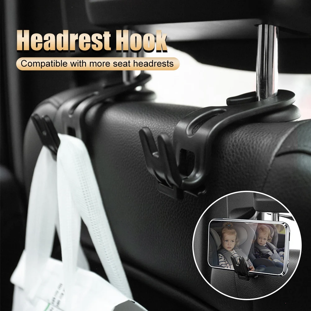 

1PC Car Seat Back Hook Headrest Hanger Car Bag Pouch Clothes Hanging Hooks Duarable Fastener Clip Universal Interior Accessories