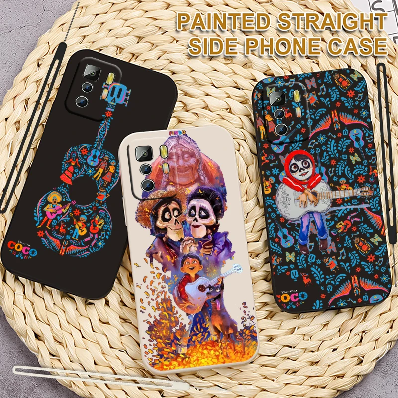 

Disney cartoon musician Coco Phone Case For Xiaomi Redmi Note 11 11S 11T 10S 10 9S 9T 9 8T 8 Pro Plus 5G Liquid Rope Cover