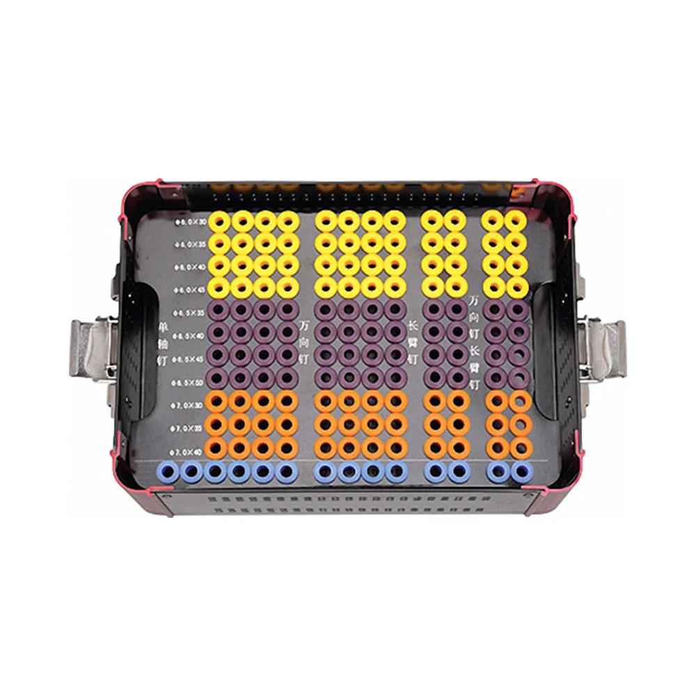 Набор ортопедических инструментов из нержавеющей стали контейнер для винтов