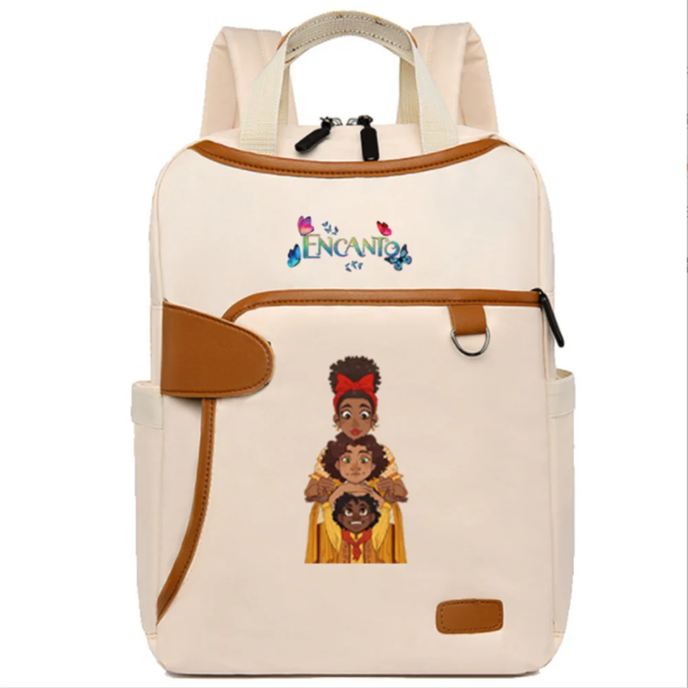 

Disney Encanto High Quality Backpack For Teenager Large Capacity School Bag Camouflage Doodle Casual Packbag Nylon Schoolbags