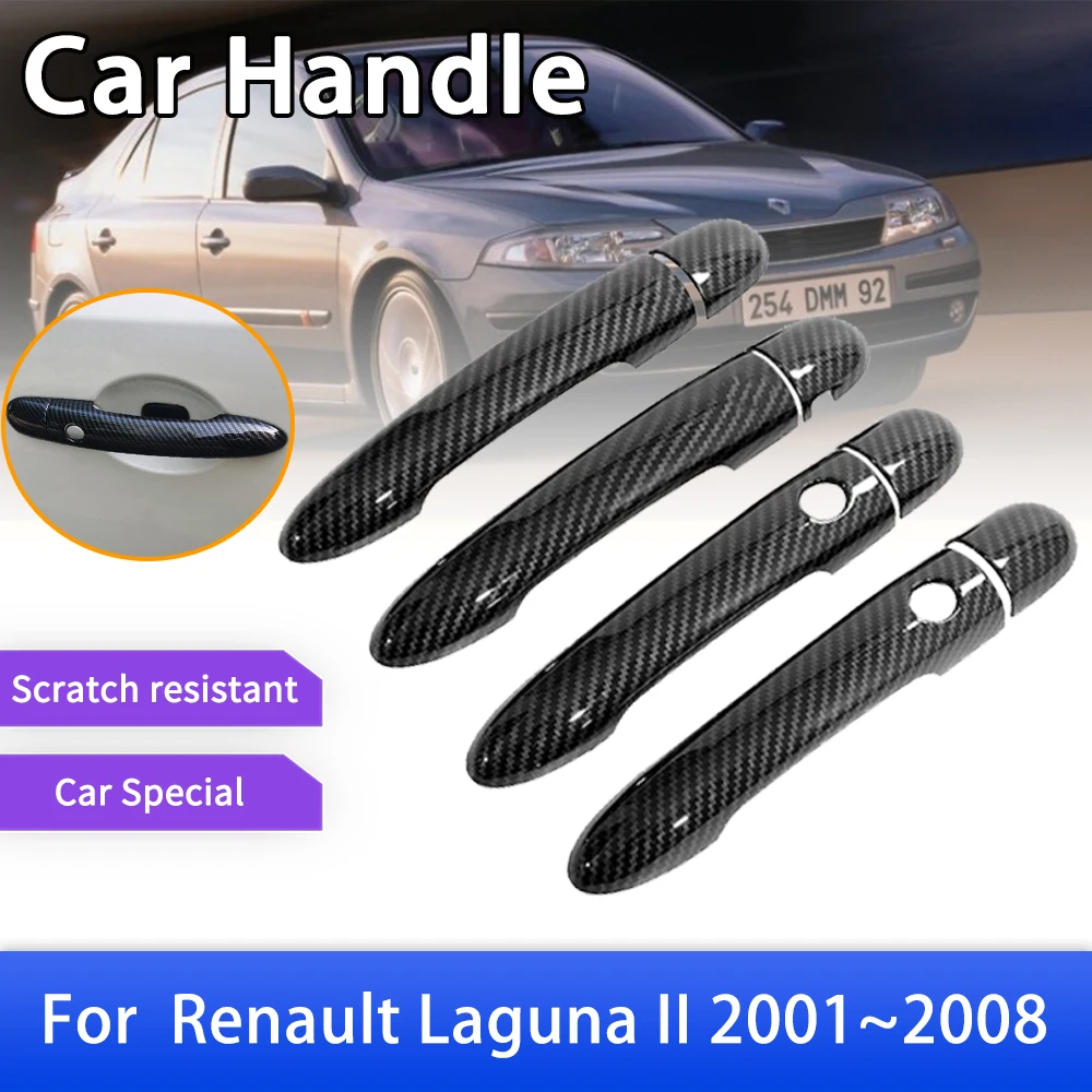 

Carbon Fiber Outer Door Handle Cover for Renault Laguna II MK2 X74 2001~2008 Car External Protective Accessories Stickers Trim