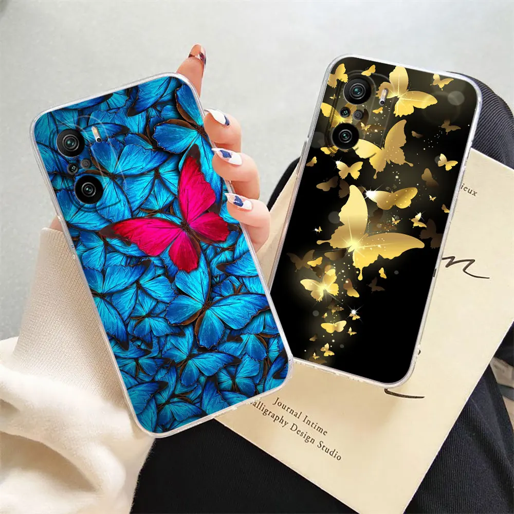 

Beautiful Stylish Butterfly Clear Case For Redmi K60 K50 K40 K40S K30 K20 12C 10X 10A 9T 9A 9 8 CC9 CIVI 2 Pro Case Funda Shell