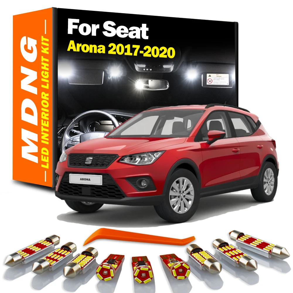 

MDNG 13 шт. Canbus комнатная лампа для сиденья Arona 2017 2018 2019 2020 светодиодная внутренняя карта купольная лампа комплект без ошибок автомобильные аксессуары