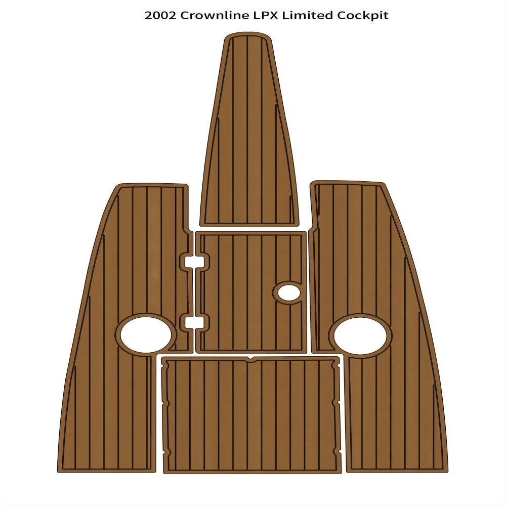 

2002 Crownline LPX Limited Cockpit Boat EVA Foam Faux Teak Deck Floor Pad Mat