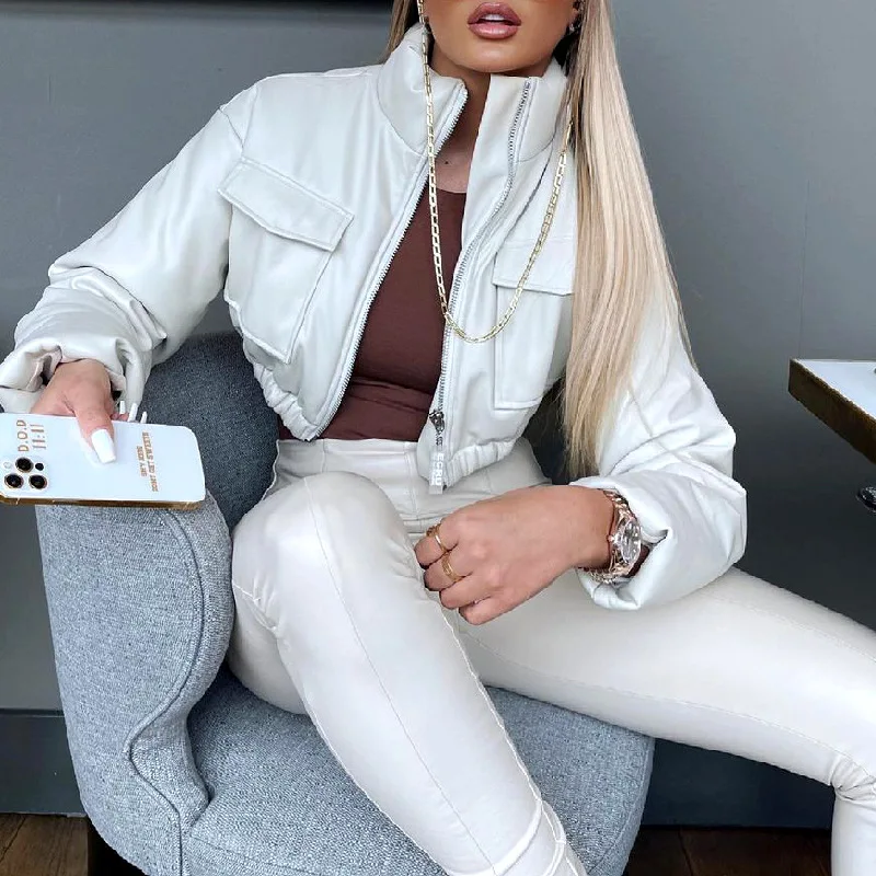 

Праздничная Женская парка на молнии, пуховое пальто, топ, теплая Толстая парка, парная одежда, укороченная пуховая куртка с карманами, зимня...