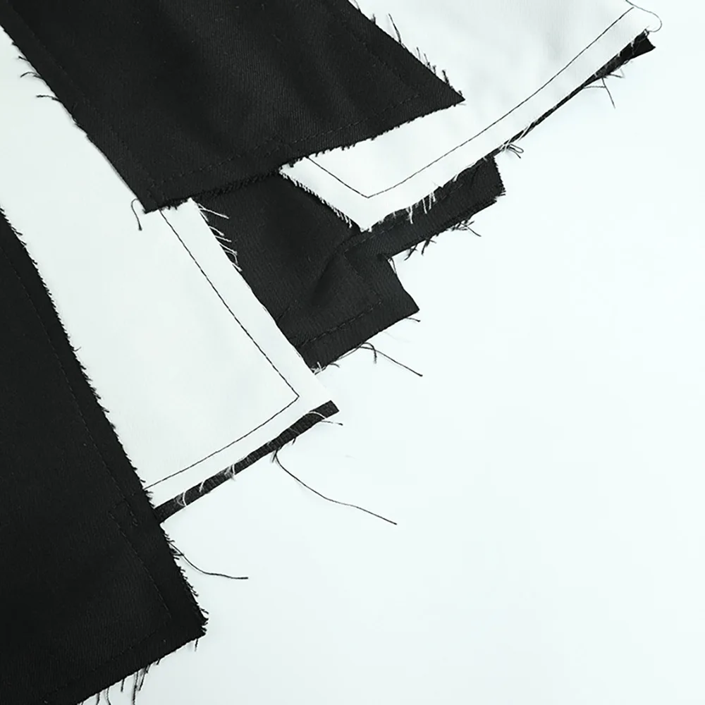 Женский блейзер с оборками SuperAen костюм большого размера разрезом лето 2024