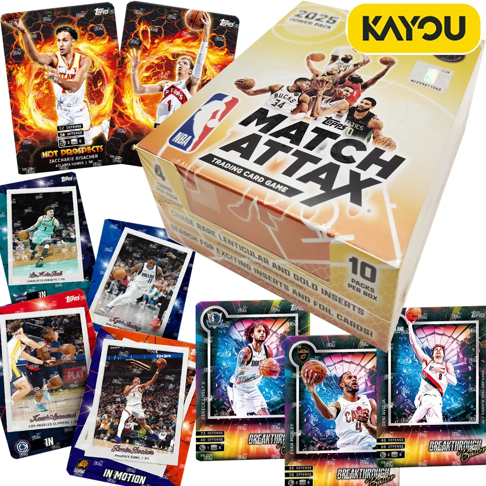 Фото KAYOU оригинальные боевые карты NBA MATCH ATTAX, высокое качество, баскетбольные звезды, конкурсные полевые захватывающие карты для моментов, рождественская игрушка в подарок №1