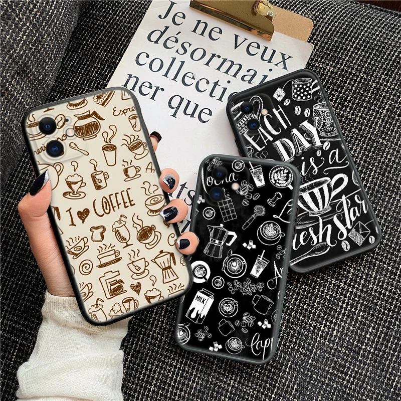 Мягкий чехол 50Q с принтом кофе для Huawei Y5P Y6P Y7A Y8P Y9A Y6 Y7 Y8S Y9S Y9 Prime Nova 9 9I 4E 5T 7 Mate 10 Lite 20 Pro