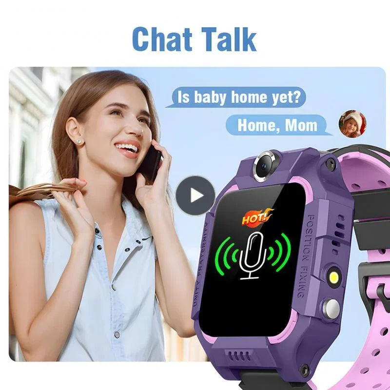 

Q19 Kids Smart Watch 2G Sim Card WiFi+LBS Tracker SOS Cam Children Mobile Phone Voice Chat Math Game Flashlight Kids Smart Watch