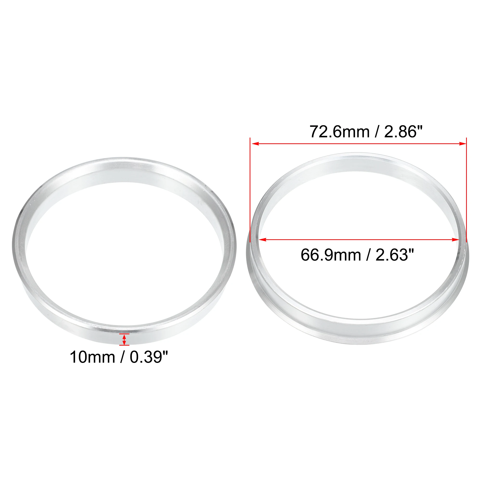 

UXCELL 4 шт., внешний диаметр 83,1 мм, 71,5 мм, 73,1 мм, 74,1 мм, внутренний диаметр 66,9 мм, 71,1 мм, центральное кольцо ступицы автомобиля, центр отверстий колеса, Проставка, алюминиевый сплав
