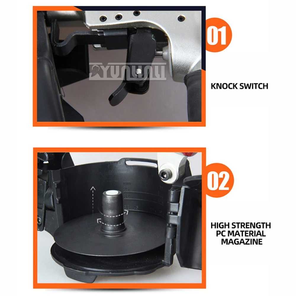 CN55 Пневматический пистолет для гвоздей Скобы Пистолет Размер короны 2 3 мм