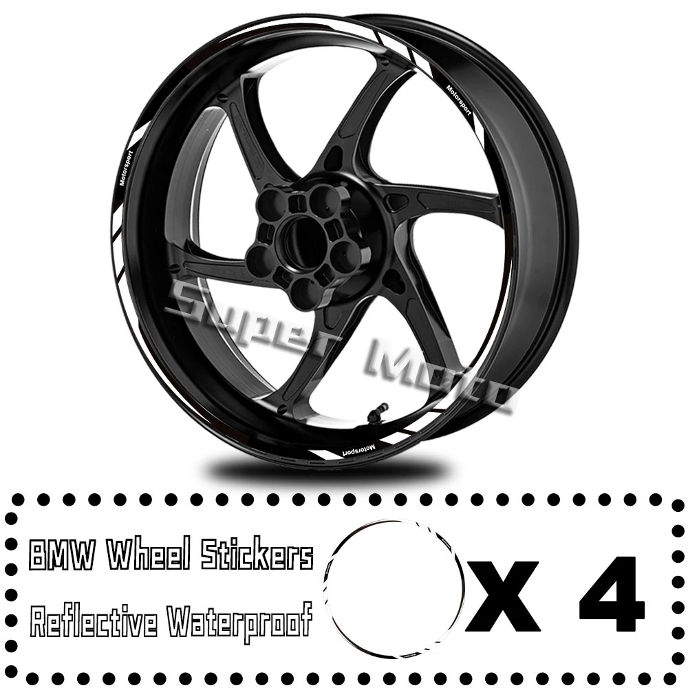 

Для F900R F800R F900XR S1000RR/XR/R R1200R R1250RS мотоциклетная светоотражающая наклейка на колесо, наклейка на обод, ступица, полосатая лента, аксессуары