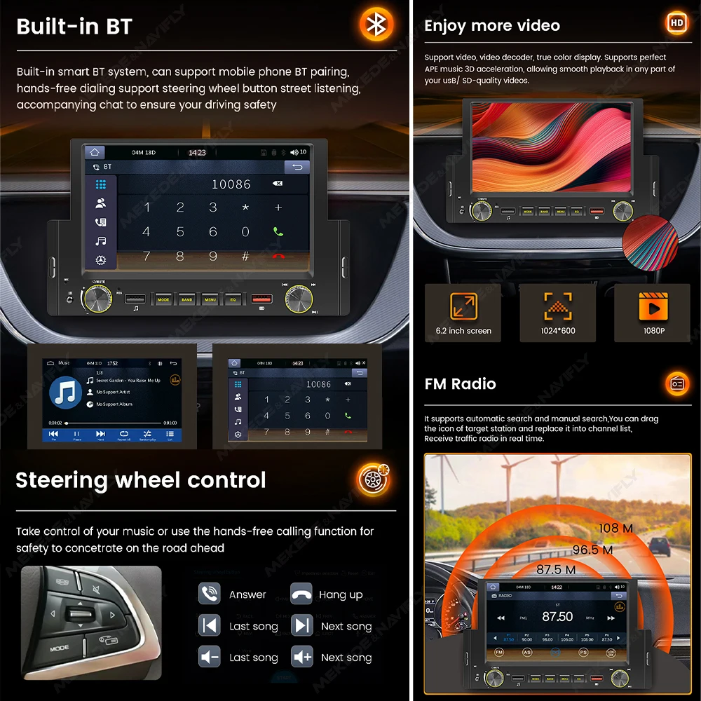 Универсальный Автомобильный Радиоприемник 6