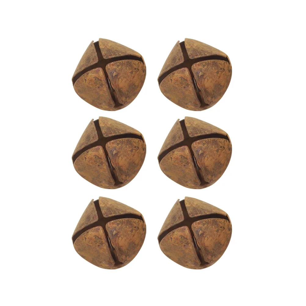

300pcs Rusty Metal Hollow Bells Hanging Pendant Vintage DIY Craft Ornament For Christmas Holiday Decoration 15mm