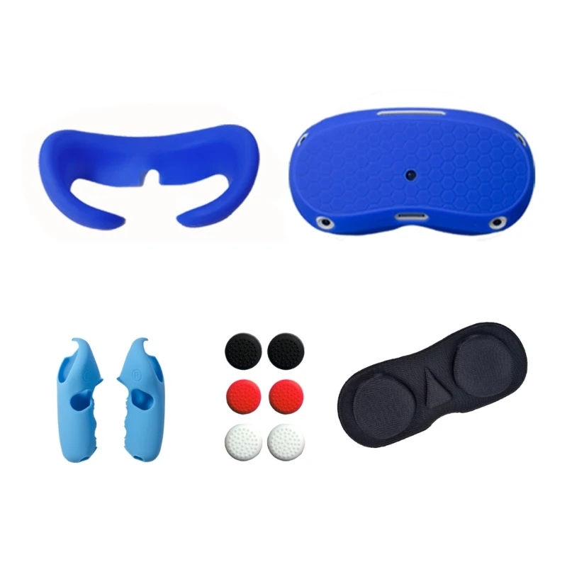 

Silicone Protective Caps Cover for Pico4 VR Headset Face Shield Host Sleeve Handle Cover Sponge Pad Rocker Caps Set DXAC