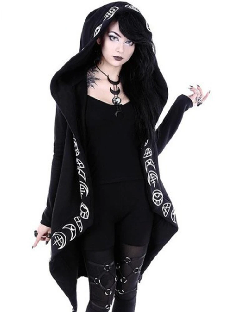 

Punked Grunge Long Hoodies Women