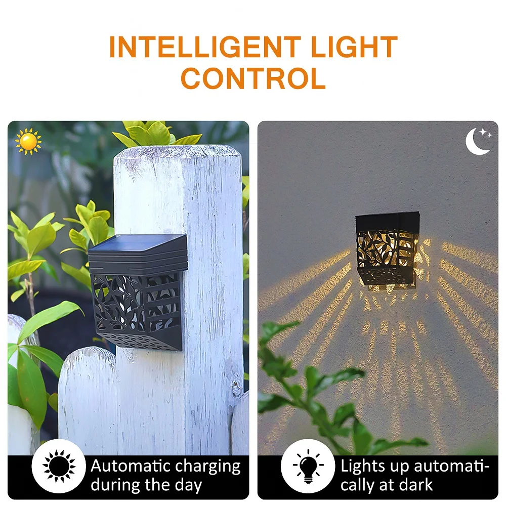 Светодиодная уличная лампа на солнечной батарее настенный светильник с умным