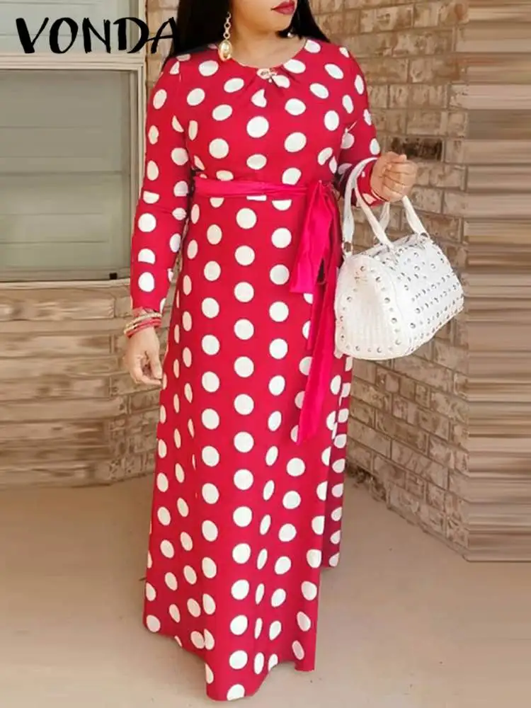 

Богемное длинное платье 2022 VONDA летнее платье с длинным рукавом Сарафан весенние платья женские уличные платья макси с цветочным принтом для...