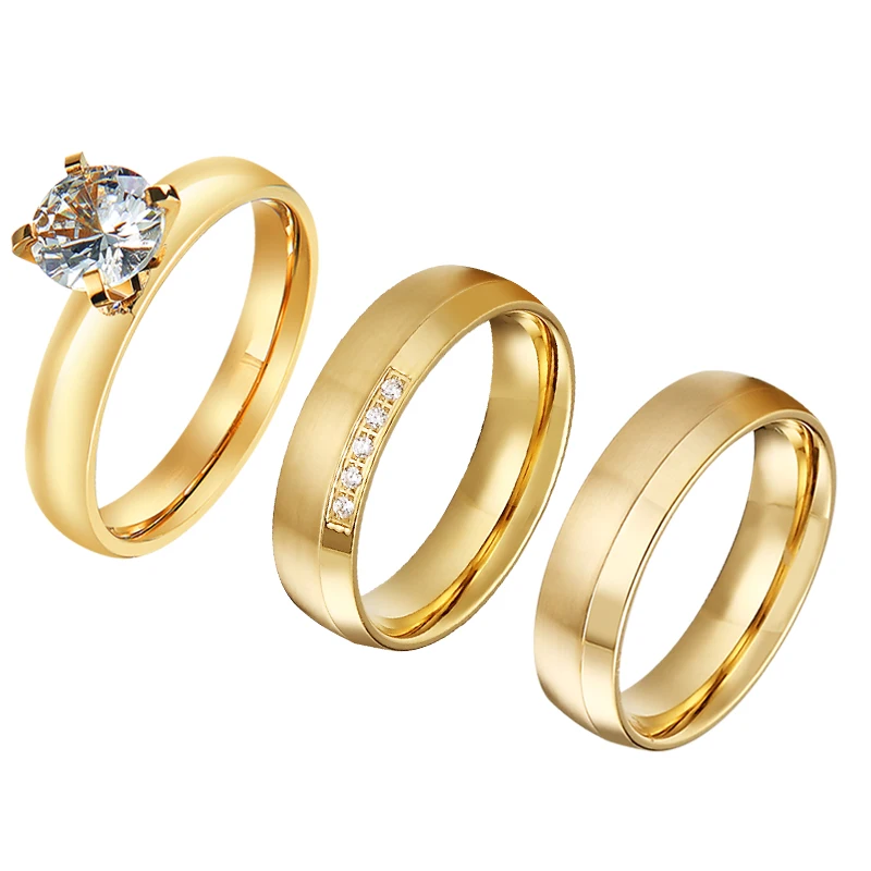 

Классическое кольцо обещания для влюбленных, 3 шт.