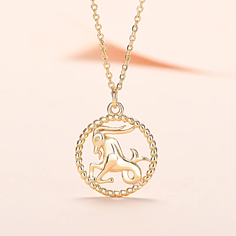 

New 2022 Designer Zodiac Necklace Capricorn Pendant Clavicle Chain