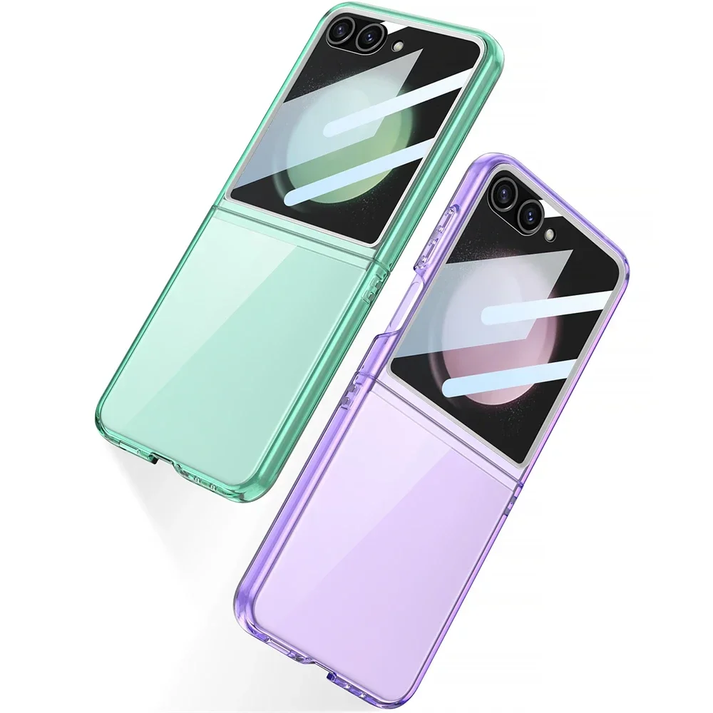 Тонкий прозрачный чехол для телефона Z Flip 6 5-температурная стеклянная пленка