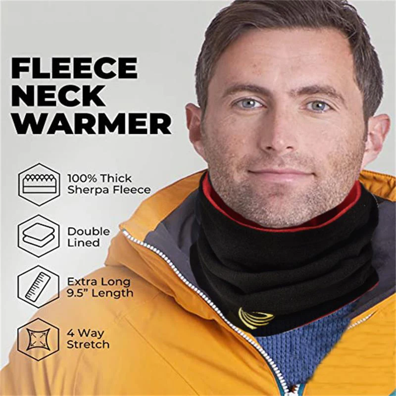 Winter Camping Fleece Neck Gaiter Ski Tube Scarf Snowboard Half Face Mask Face Cover For Men & Women Outdoor Cold-proof Collar images - 6